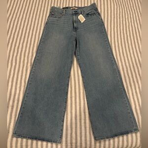 Levi's Ribcage Premium Wide Leg Blue Jeans 32x32